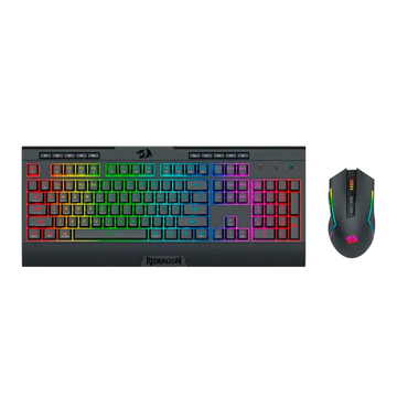 Kit 2 en 1 Mouse y Teclado Inalámbrico Redragon S151 Negro