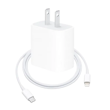 Cargador 20W 2 Puertos con Cable USB-C 1M