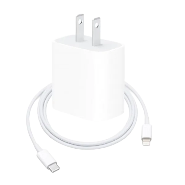 Cargador 20W 2 Puertos con Cable USB-C 1M