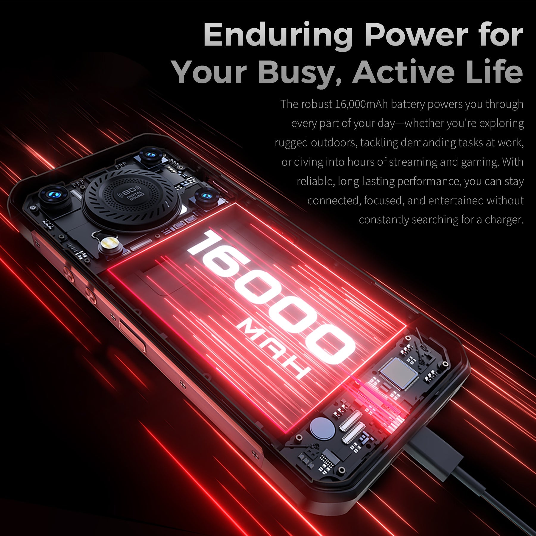 OUKITEL WP56 5G Rugged Phone 6.8'' FHD+ Display 16,000mAh