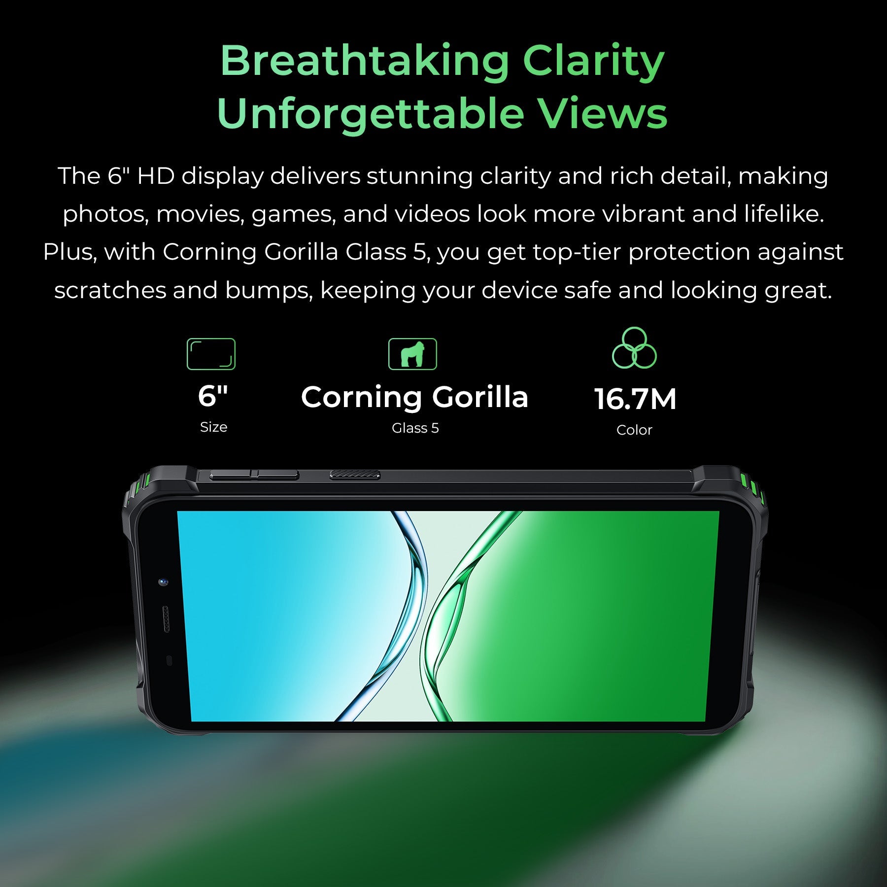 OUKITEL G5 4G Rugged Phone 6 HD+ Display 6300mAh